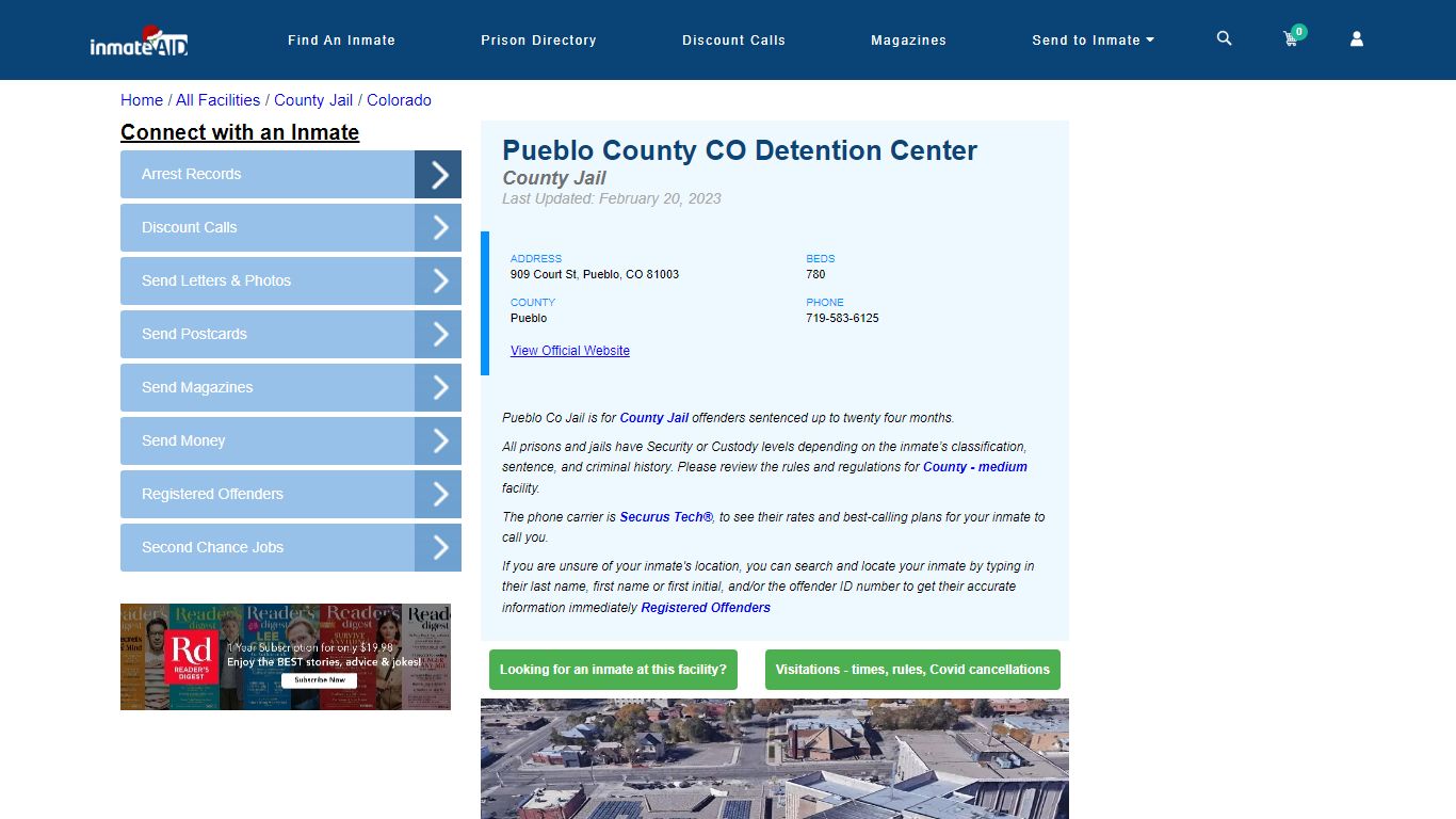 Pueblo County CO Detention Center - Inmate Locator - Pueblo, CO